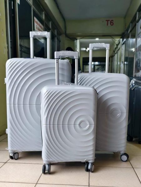 3Pcs Unbreakable  Rubber  suitcase with Double zip Size 3