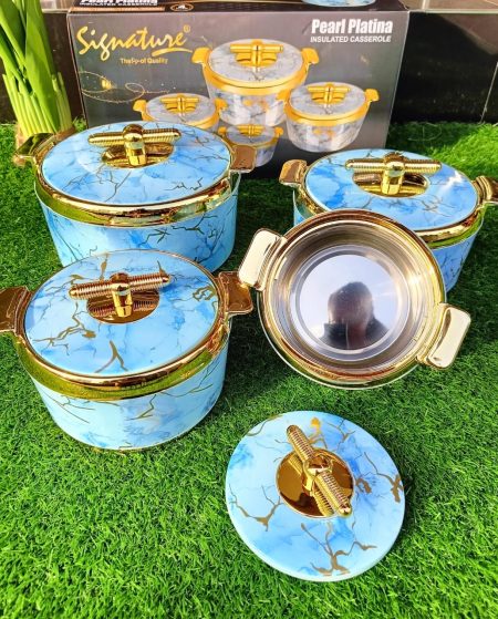 4 pcs Pearl Platina Insulated Hotpot