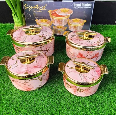 4 pcs Pearl Platina Insulated Hotpot